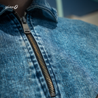 Denim Punk Zip Split Shirt